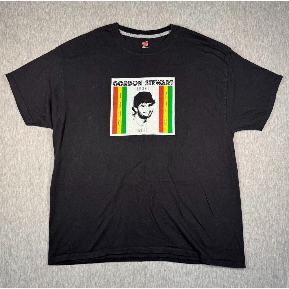 Gordon Stewart Tribute Graphic T Shirt‎ Black Memorial Style Tee XL